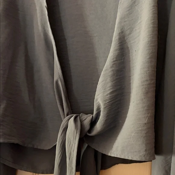 Altar’d State Blue Tie Wrap Blouse - Picture 3 of 6